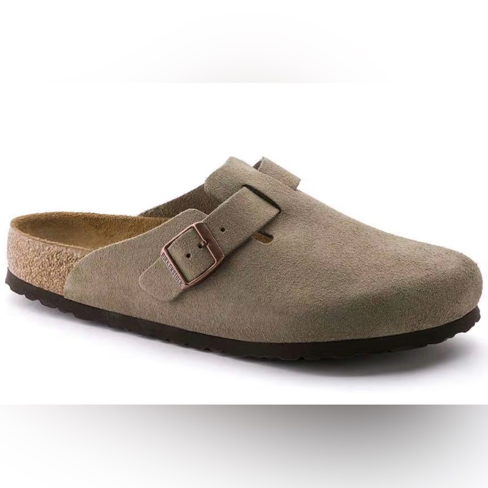 Birkenstock Boston Clog Taupe Soft Footbed Womens 6 6.5 7 7.5 8 8.5 9.5 10 10.5